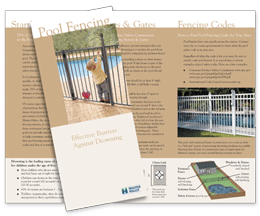 tri-fold brochure for Master-Halco Pool Fence